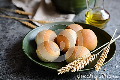 Panini Allâ€™Olio - Italian olive oil bread rolls Stock Photo